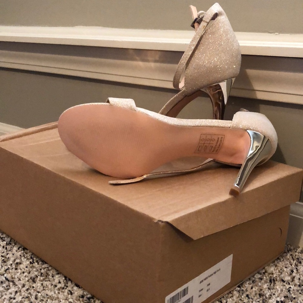 Rose Gold Strappy Heels